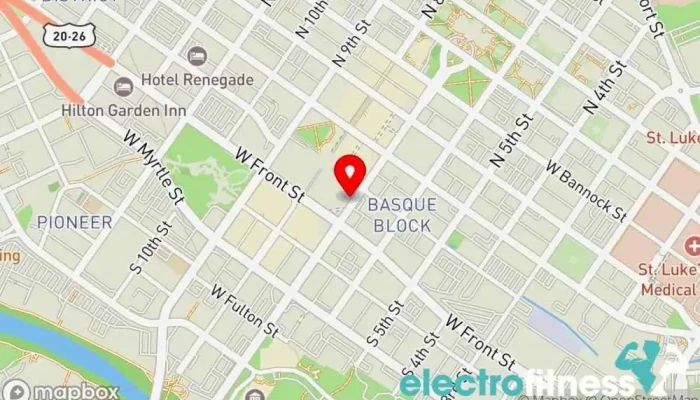 map of Grove Fitness Club & Spa Fitness center, Day spa, Facial spa, Gym, Massage therapist, Personal trainer in Boise