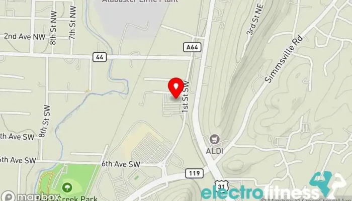 map of Gym Time Gym in Alabaster