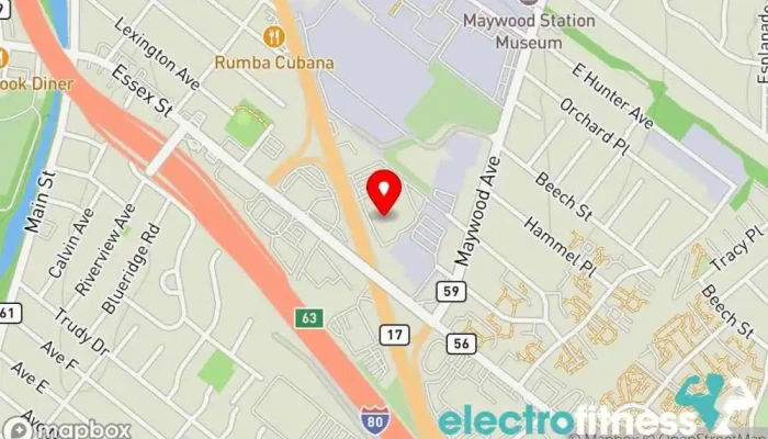 map of Hackensack Meridian Fitness & Wellness Fitness center, Gym, Personal trainer, Physical fitness program, Pilates studio, Swimming instructor, Swimming pool, Wellness center, Yoga studio in Maywood