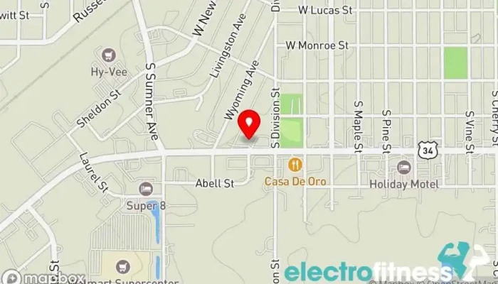 map of Hanson Fitness Gym in Creston