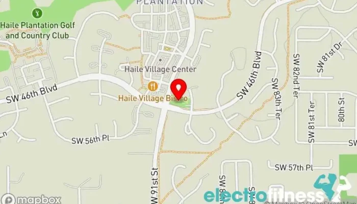 map of Hawkstone Country Club Fitness Center Gym, Sports club in Gainesville