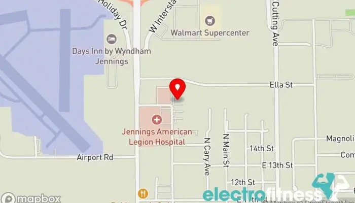 map of Health & Fitness Center of JDP Physical fitness program, Gym, Indoor swimming pool in Jennings