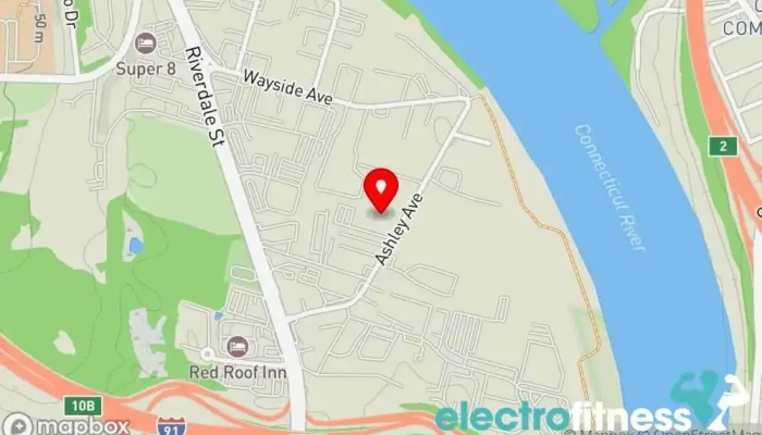 map of Healthtrax Fitness & Wellness Fitness center, Gym, Indoor cycling, Nutritionist, Personal trainer, Physical fitness program, Physical therapy clinic, Swimming pool, Vitamin & supplements store, Yoga studio in West Springfield