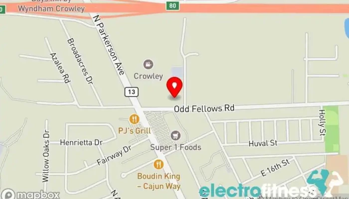 map of Healthworks' Gym & Spa Gym in Crowley