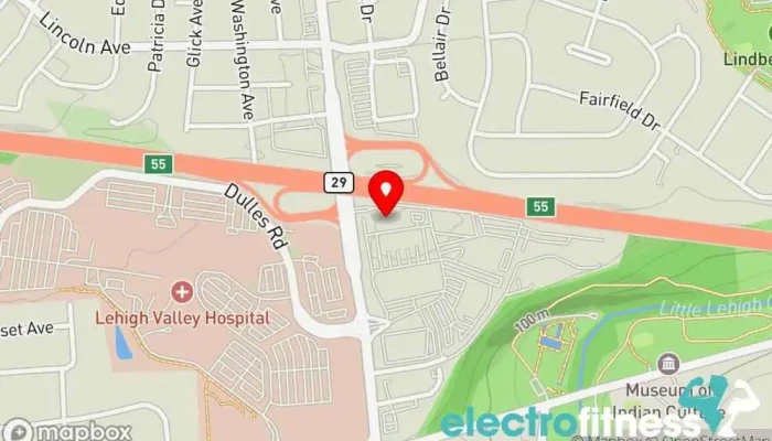 map of Healthy You Fitness Center Fitness center in Allentown