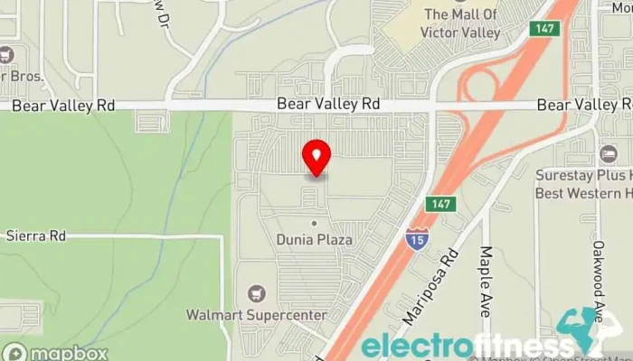 map of High Desert Acro Brats Gymnastics center in Victorville