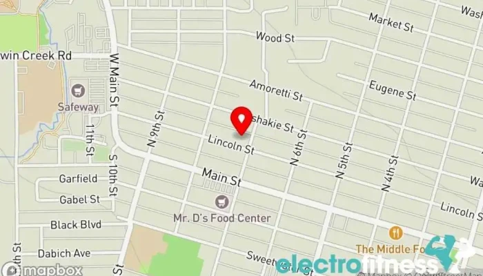 map of High Mountain Fitness Fitness center in Lander