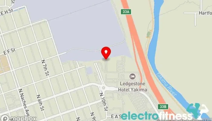 map of High Steppe Climbing Center Rock climbing gym in Yakima
