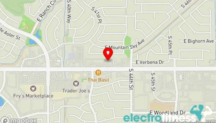 map of HiitZone Fitness center in Phoenix