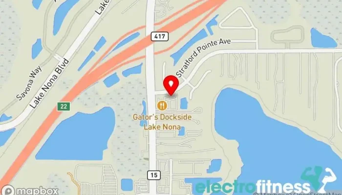 map of Hili Fitness Lake Nona Pilates studio in Orlando
