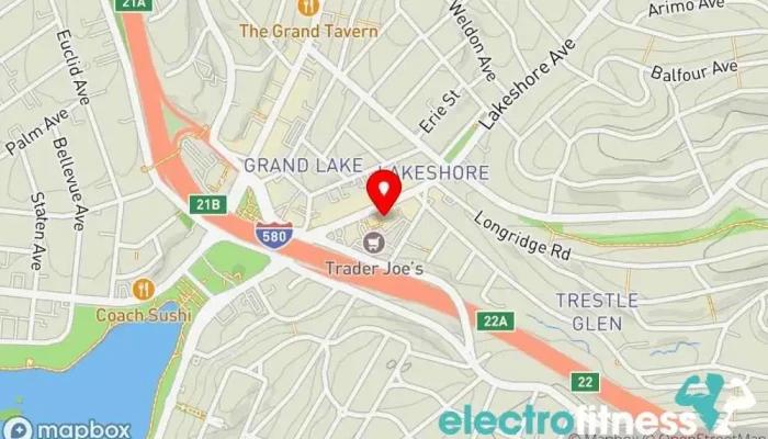 map of Hipline Dance & Fitness Studio Fitness center, Community center, Dance company in Oakland