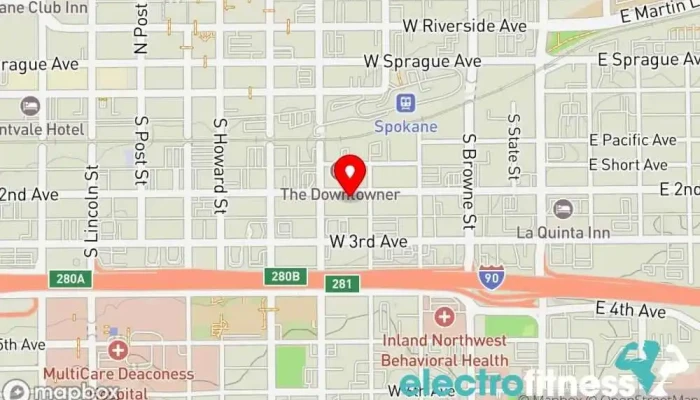 map of Hit Fitness Spokane Gym, Personal trainer, Weight loss service, Weightlifting area in Spokane