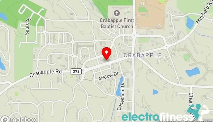 map of HORSEPOWER FITNESS Fitness center in Alpharetta