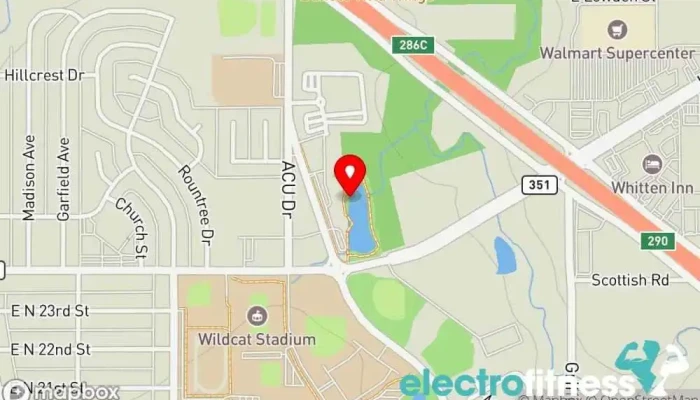 map of HOTWORX - Abilene, TX - ALLEN RIDGE Yoga studio, Fitness center, Gym, Indoor cycling, Pilates studio in Abilene