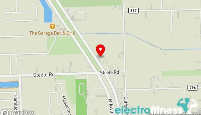 map of HOTWORX - Alvin, TX Yoga studio in Alvin
