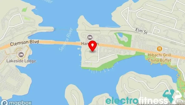 map of HOTWORX - Clemson, SC Yoga studio, Fitness center, Gym, Indoor cycling, Pilates studio in Clemson