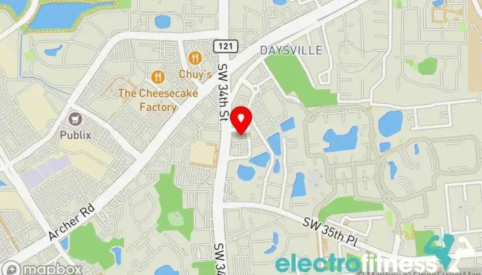 map of HOTWORX - Gainesville, FL - University Towne Center Yoga studio, Fitness center, Gym, Indoor cycling, Pilates studio in Gainesville