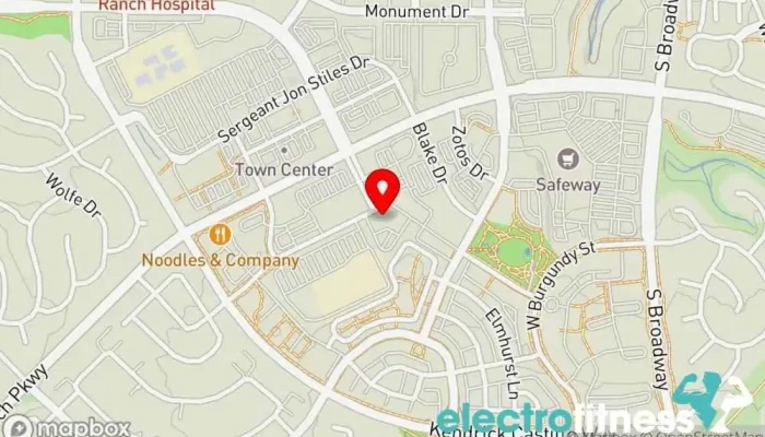 map of HOTWORX - Highlands Ranch, CO - Highlands Ranch Town Center Yoga studio in Highlands Ranch