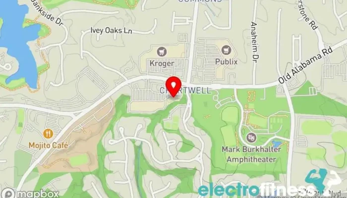 map of HOTWORX - Johns Creek, GA - Alpharetta Yoga studio, Fitness center, Gym, Indoor cycling, Pilates studio in Johns Creek