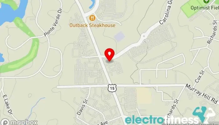 map of HOTWORX - Southern Pines, NC Yoga studio, Fitness center, Gym, Indoor cycling, Pilates studio in Southern Pines