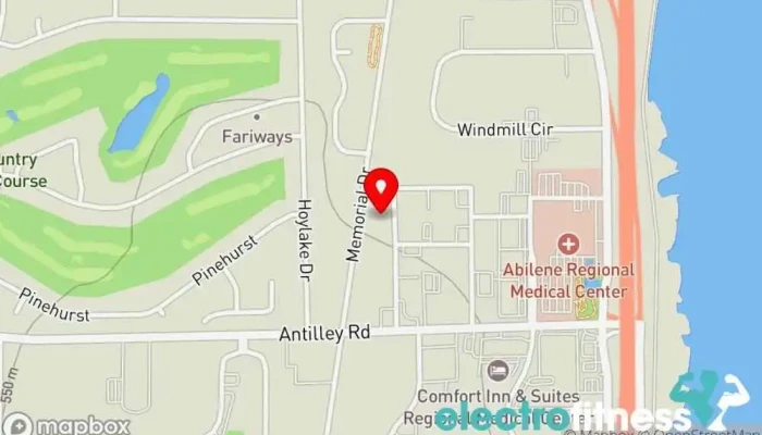 map of Huffington Pilates and Fitness Studio Fitness center in Abilene