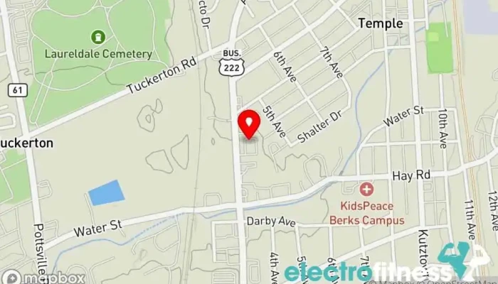 map of iAMFit Studios Gym in Temple
