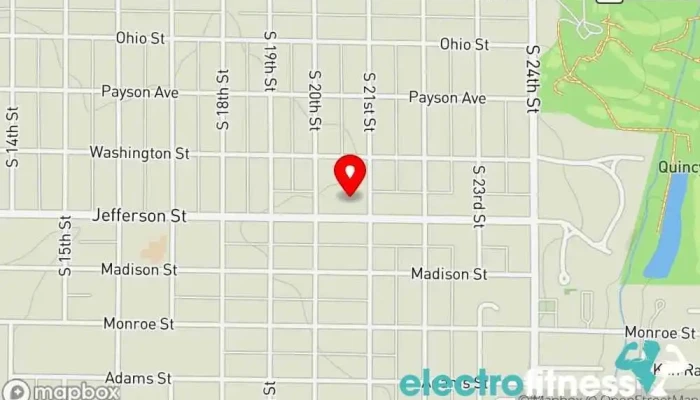 map of ie Fitness Physical fitness program, Fitness center, Gym in Quincy