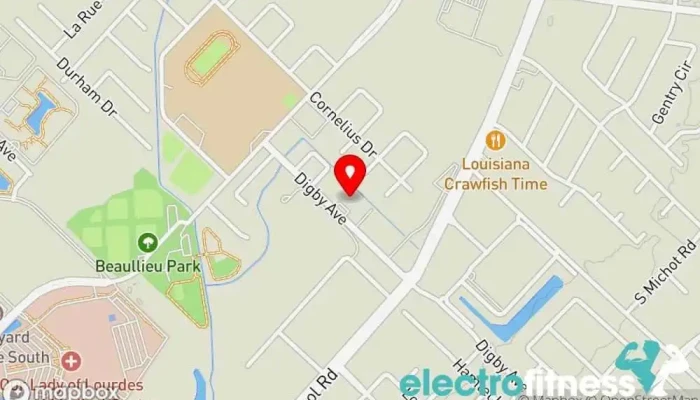 map of Ignite Fitness La Personal trainer, Gym in Lafayette