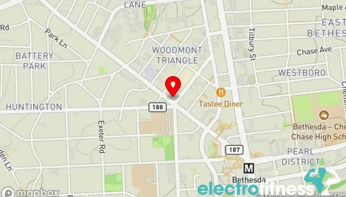 map of IGNITE Good Health Fitness center, Nutritionist, Personal trainer, Weight loss service in Bethesda