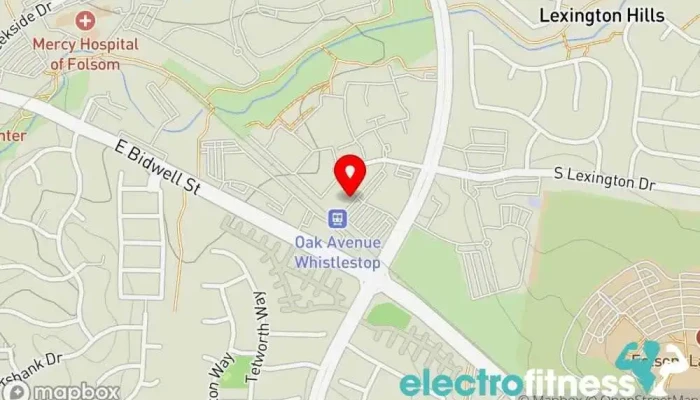 map of In-Shape Fitness Gym, Fitness center, Physical fitness program, Pilates studio, Sauna, Spa and health club, Weightlifting area, Yoga studio in Folsom
