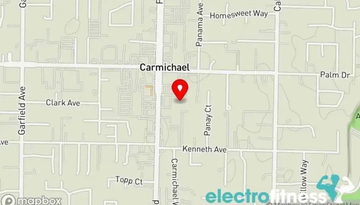 map of In-Shape Fitness Gym, Fitness center, Physical fitness program, Pilates studio, Sauna, Spa and health club, Weightlifting area, Yoga studio in Carmichael