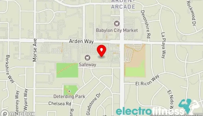 map of In-Shape Fitness Gym, Fitness center, Physical fitness program, Pilates studio, Sauna, Spa and health club, Weightlifting area, Yoga studio in Sacramento