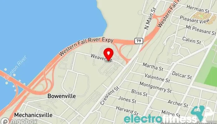 map of Infinite Fitness Sports Performance Gym, Fitness center, Nutritionist, Physical fitness program, Sports complex, Sports school, Training centre in Fall River