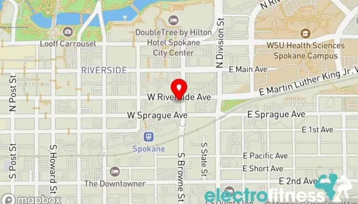 map of Infinity Fitness Inc Personal trainer, Gym, Nutritionist, Weight loss service, Wellness program in Spokane