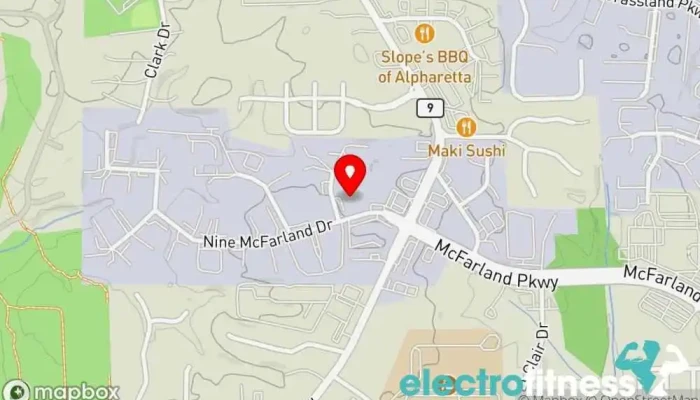 map of Infinity Gymnastics Center Gymnastics center in Alpharetta