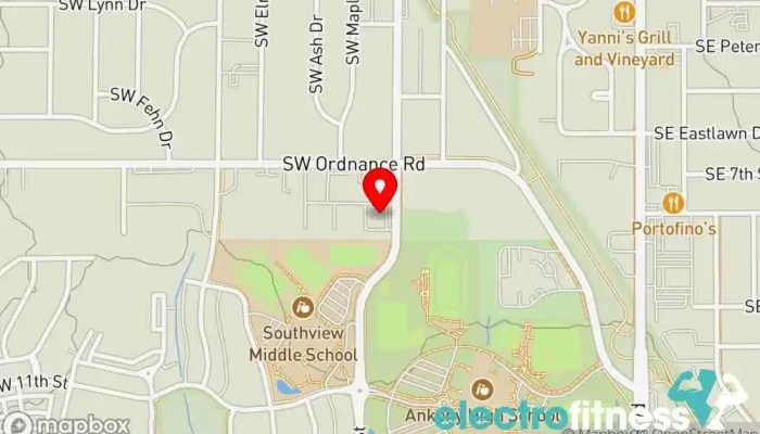 map of Iron Chapel Barbell Gym, Fitness center, Personal trainer, Weight loss service, Weightlifting area in Ankeny