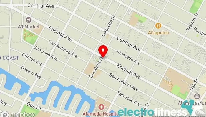 map of Island Fit Pilates Pilates studio in Alameda