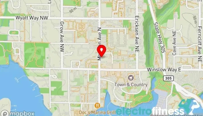map of Island Fitness Gym in Bainbridge Island