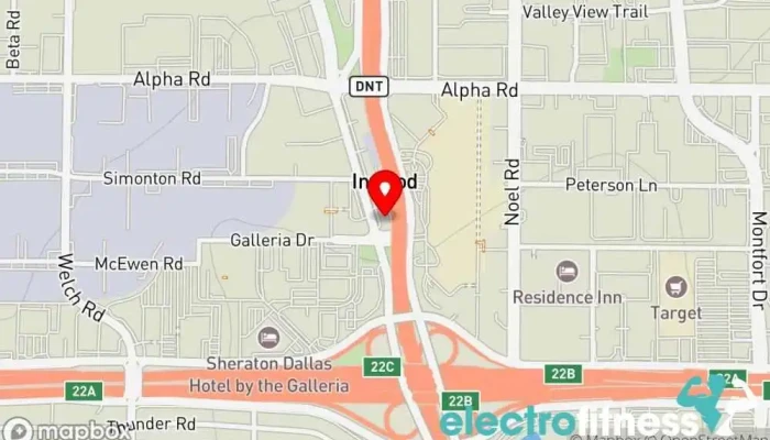 map of Jam Box Fitness Lounge Physical fitness program, Dance school, Gym in Farmers Branch