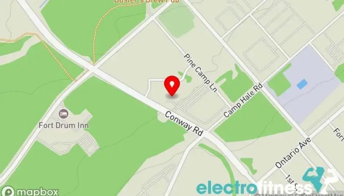 map of Jared C. Monti Physical Fitness Center Gym in Fort Drum