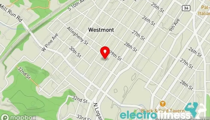 map of Jazzercise Fitness center in Altoona