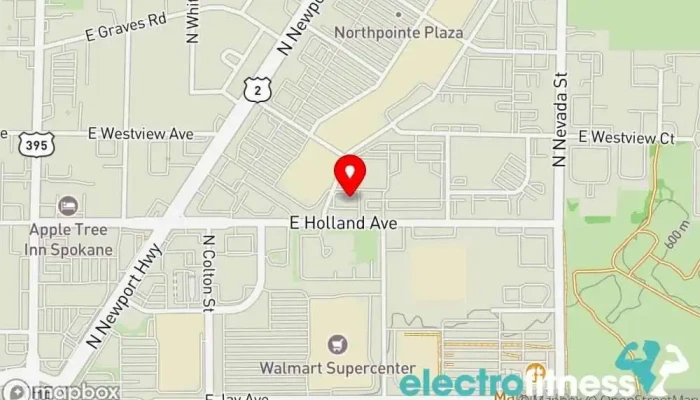 map of Jazzercise Spokane Center North Physical fitness program, Fitness center, Women's personal trainer in Spokane