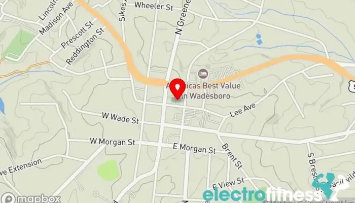 map of JB Fitness, LLC Gym in Wadesboro