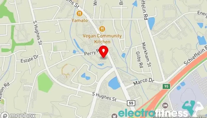 map of Jiu Jitsu Performance Academy Martial arts school, Fitness center in Apex