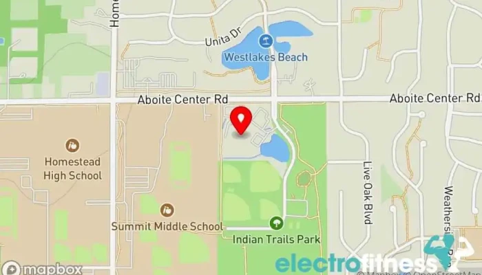 map of Jorgensen Family YMCA Recreation center, Children's camp, Day care center, Gym, Swimming pool, Weight loss service in Fort Wayne