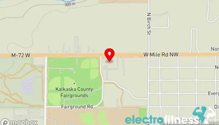 map of Kaliseum Recreation Complex Recreation center, Basketball court, Batting cage center, Conference center, Gym, Ice hockey rink, Ice skating rink, Pickleball court, Roller skating rink, Volleyball court in Kalkaska