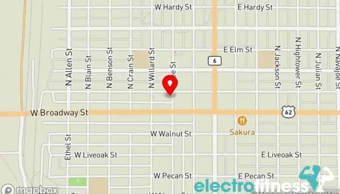 map of Kelsey Humble Personal Training Personal trainer in Altus