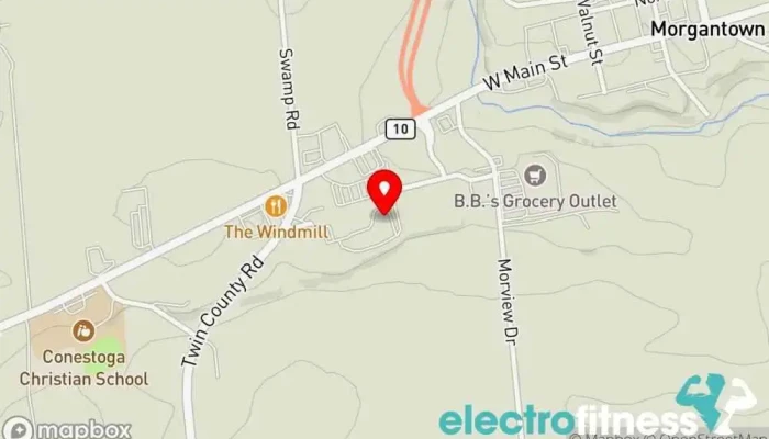 map of Kennedy's Gym Gym in Morgantown