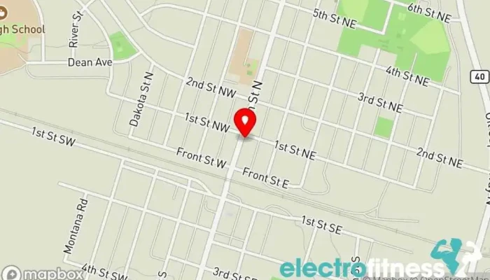 map of Kick N Fit Gym Gym in Tioga