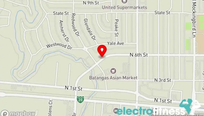 map of Killer Bee Brazilian Jiu Jitsu Martial arts school, Kickboxing school, Wrestling school in Abilene